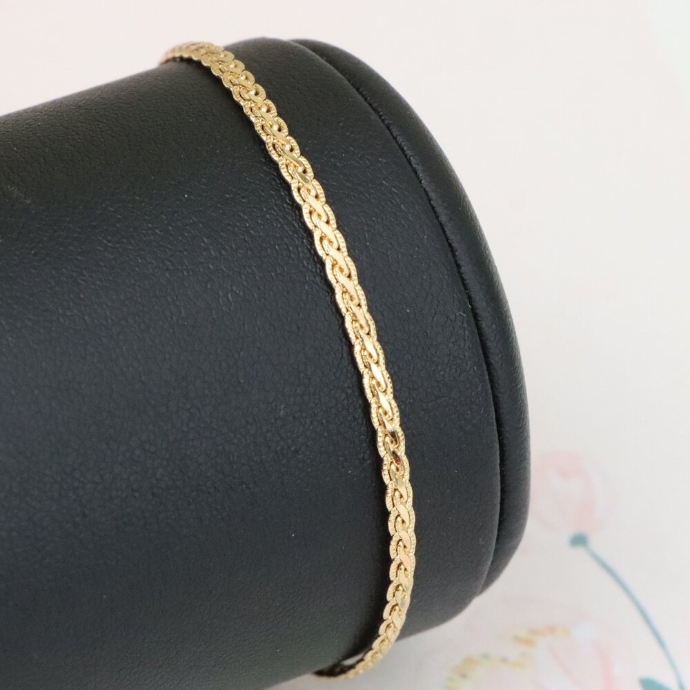 "Minimal Chain Rose Gold Bracelet in High Polish Finish, XPBL1085